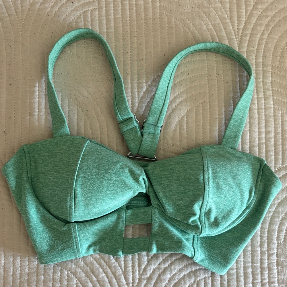 Bombshell Sportswear Green Strappy Bra Top